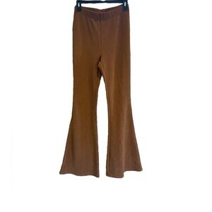 Chaser High Waist Ribbed Flare Pants Size Small